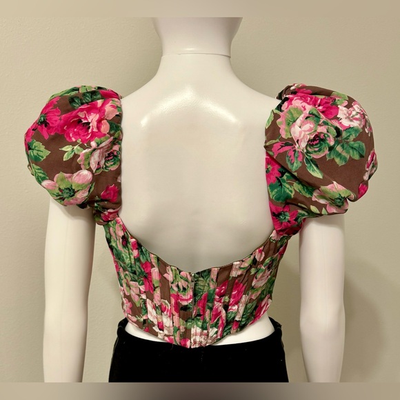 LPA Claudette corset top with lantern sleeves, size S. Zipper at the back. - Picture 6 of 14